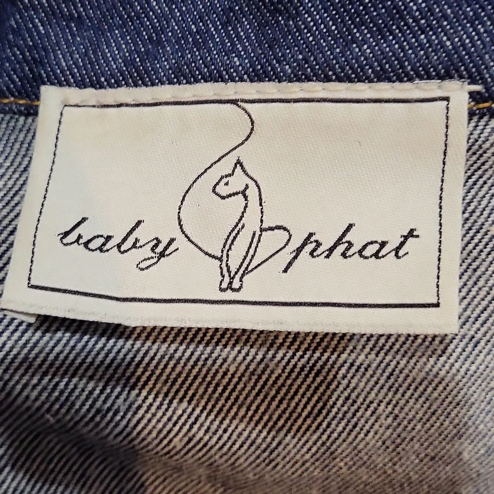 Baby Phat Denim Jacket with Red Rose Embroidery - Picture 9 of 12